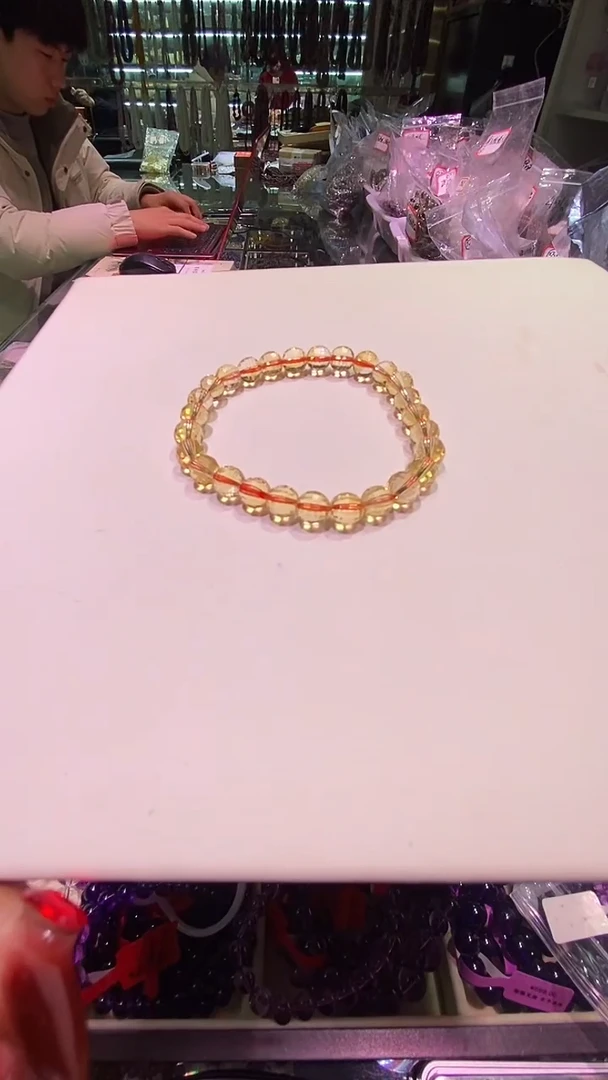 【闪购商品】水晶手串未镶嵌巴西暴力黄黄水晶切面多样发其一