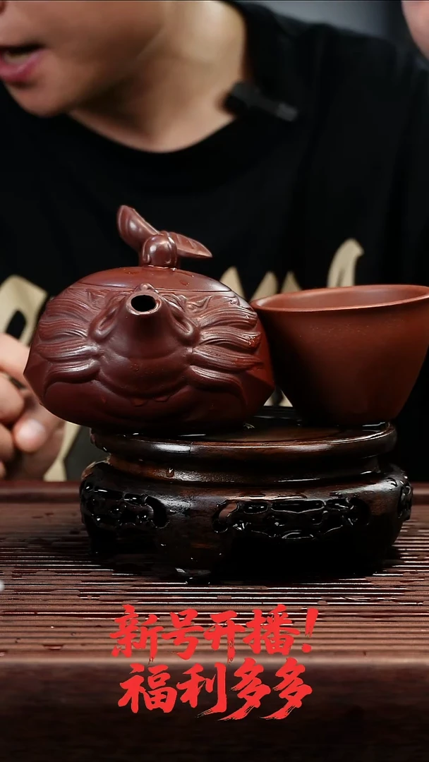 茶壶紫砂龙血砂鱼化龙350cc