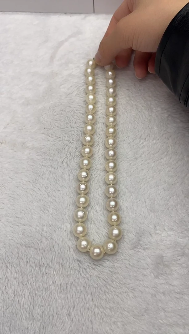 【闪购商品】海水珍珠颈饰未镶嵌澳白10-13mm（多样性发一）