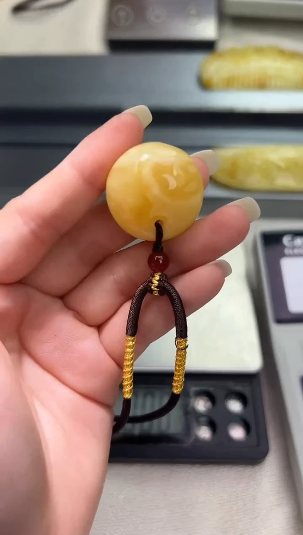 裸石琥珀未镶嵌琥珀蜜蜡吊坠