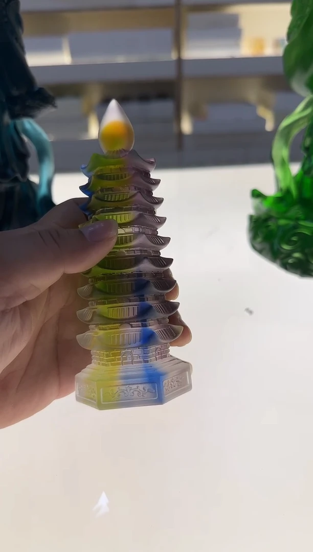 手工艺品琉璃文昌塔15厘米