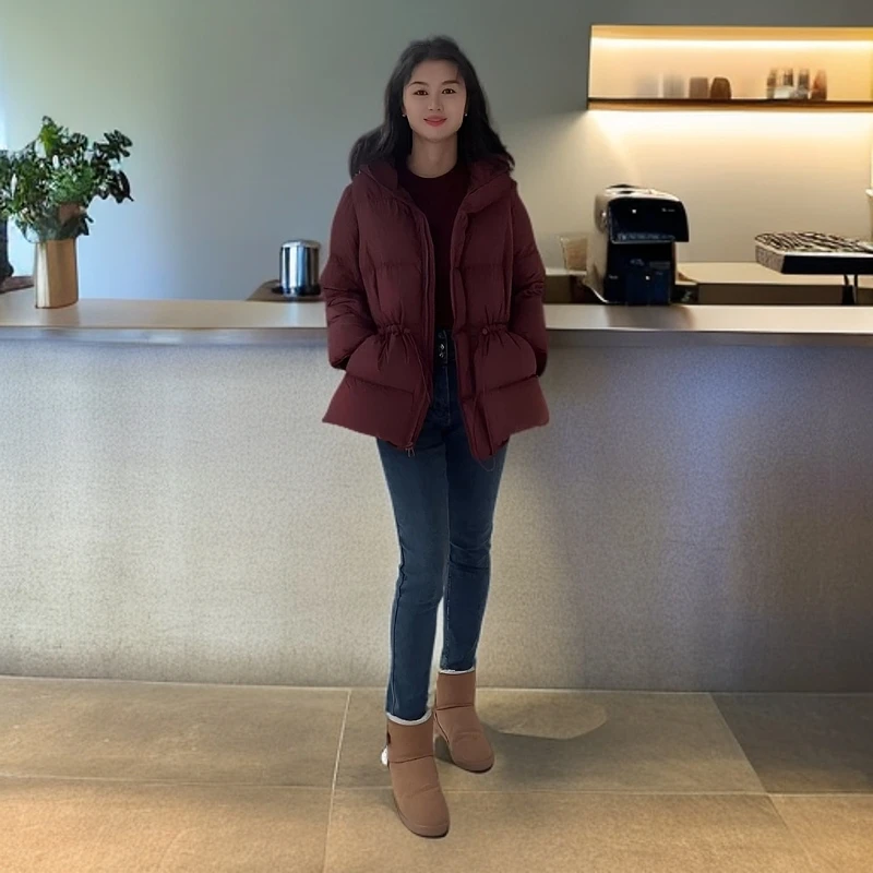 【零压感   小蛮腰】2024款升级版轻氧泡芙防跑绒羽绒服