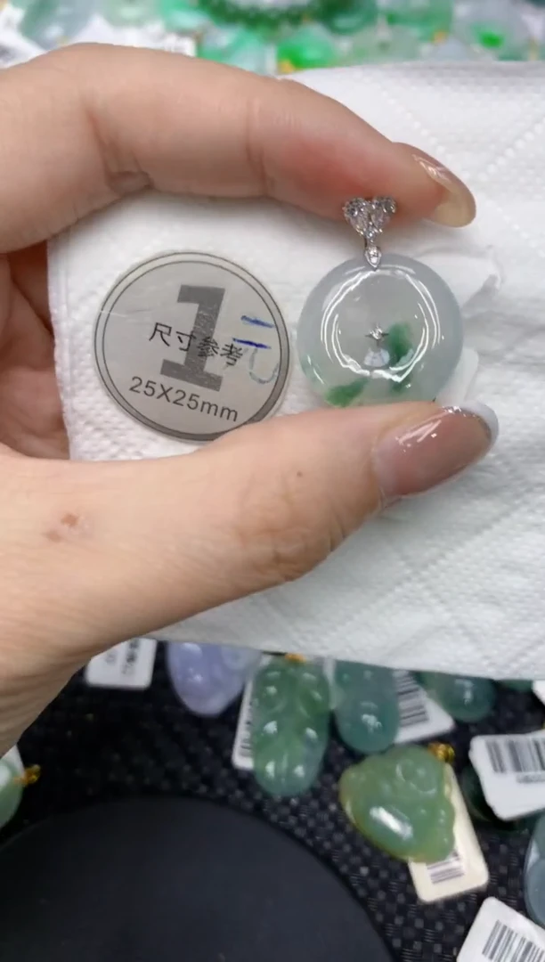 颈饰18K金镶嵌翡翠11111111