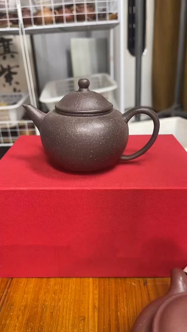 茶壶紫砂微瑕天青水平