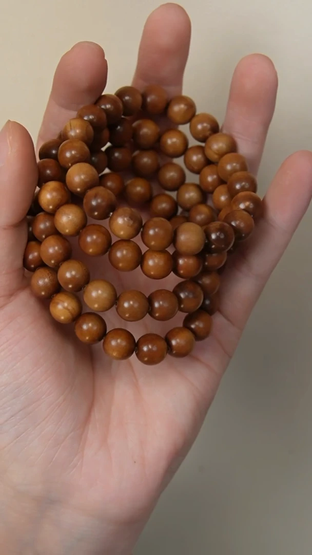 檀香木手串/手链老山檀香1.0圆珠单圈