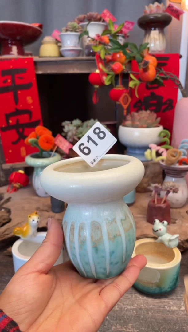 【闪购商品】摆件618知木小芳花盆