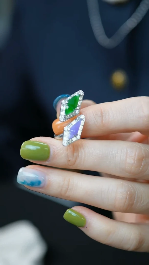 18K金镶嵌戒指翡翠22-戒指/姿/YJ