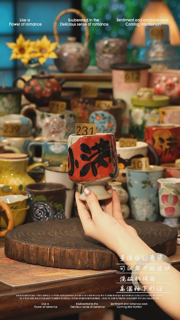 陶瓷景德镇高温釉下彩手工手绘款式