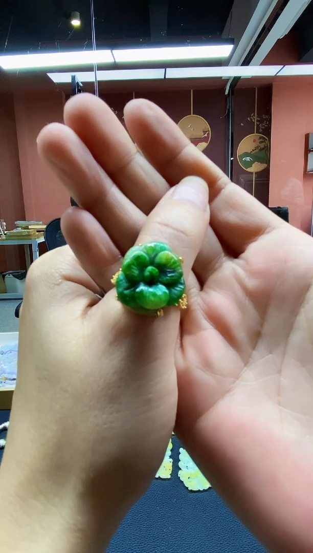 颈饰未镶嵌翡翠戒指