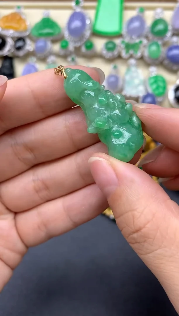 【闪购商品】翡翠颈饰18K金镶嵌267-中国好珍宝