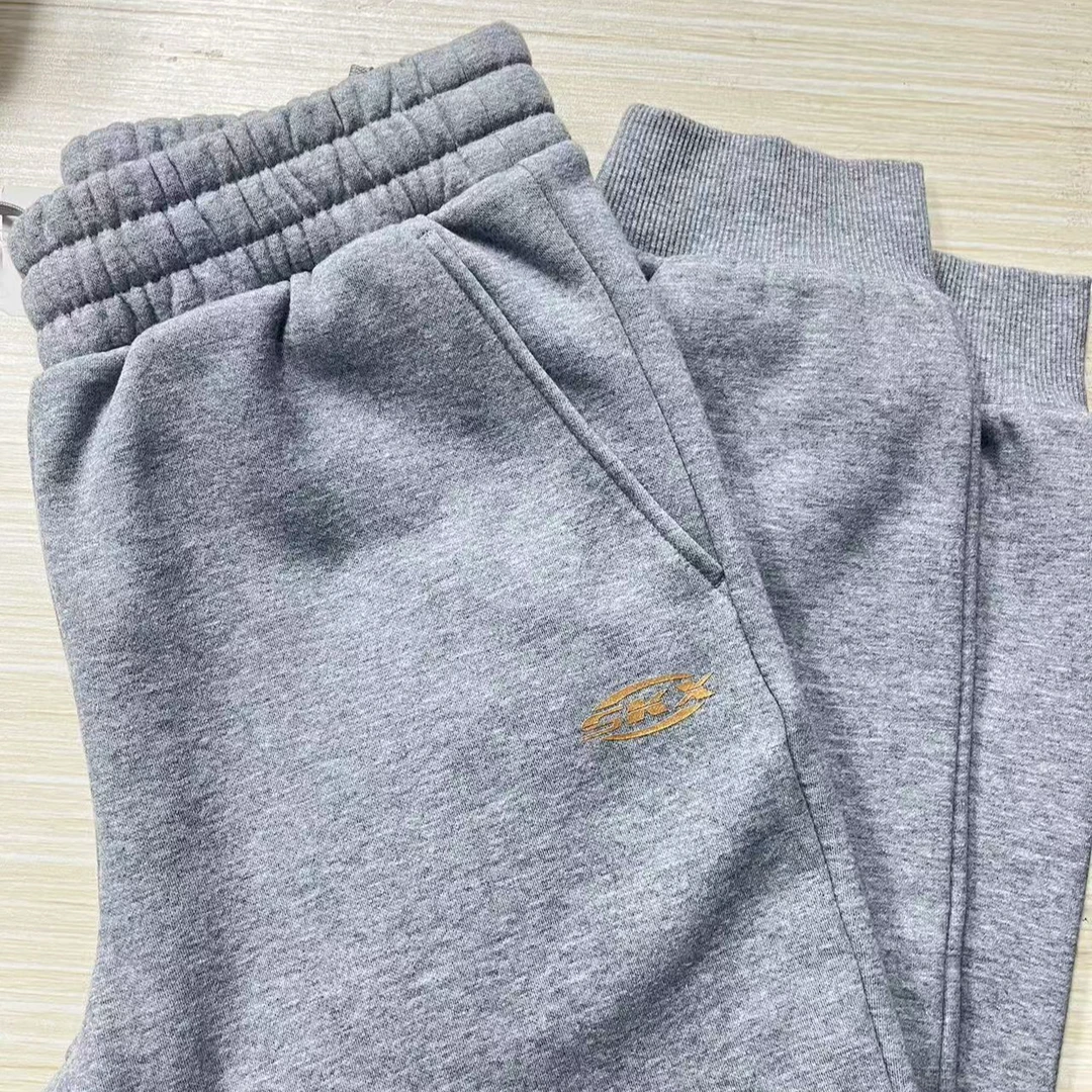 秋冬加绒男士休闲卫裤束脚设计保暖显瘦运动裤