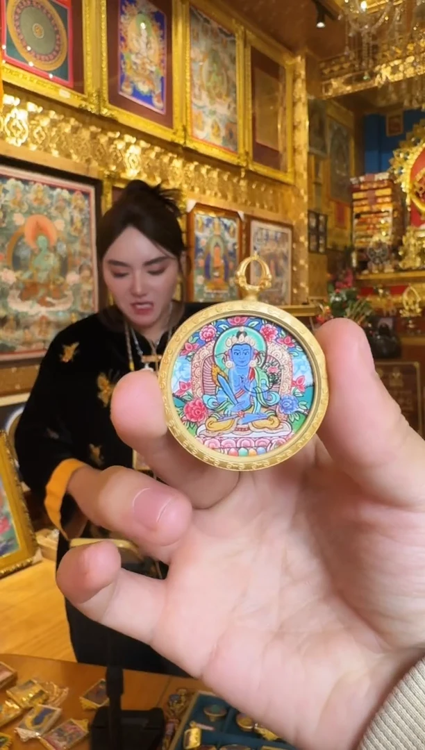 吊坠虚老师--热贡纯手绘