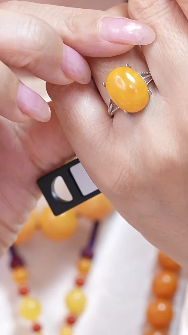 蜜蜡颈饰银S925镶嵌8115天然蜜蜡珠宝奇石云端妖孽全部保真