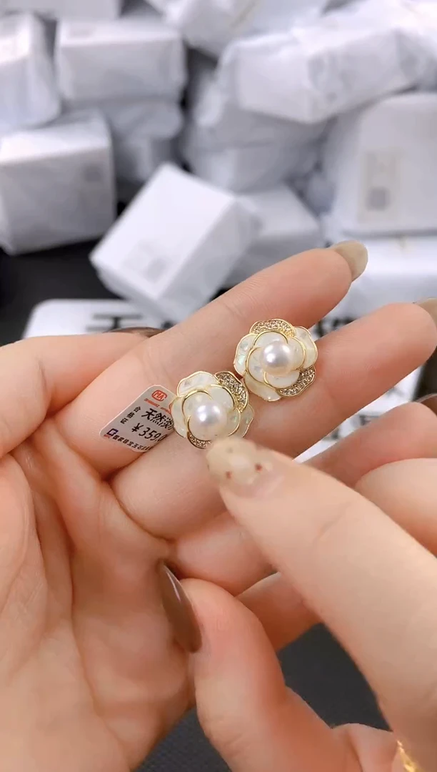 未镶嵌耳饰淡水珍珠ed1007