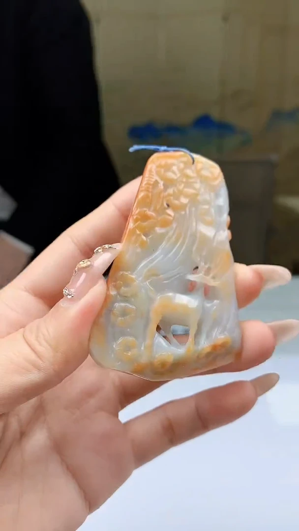 【闪购商品】定制翡翠未镶嵌5155ty-毛货挂件45