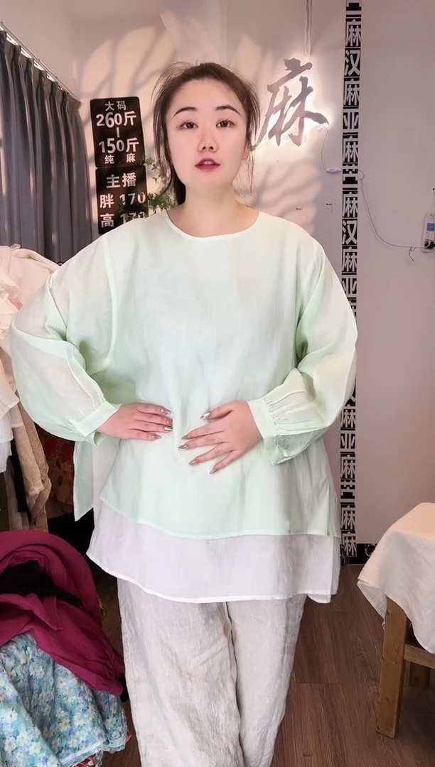 亚麻汉麻苎麻大码女装。