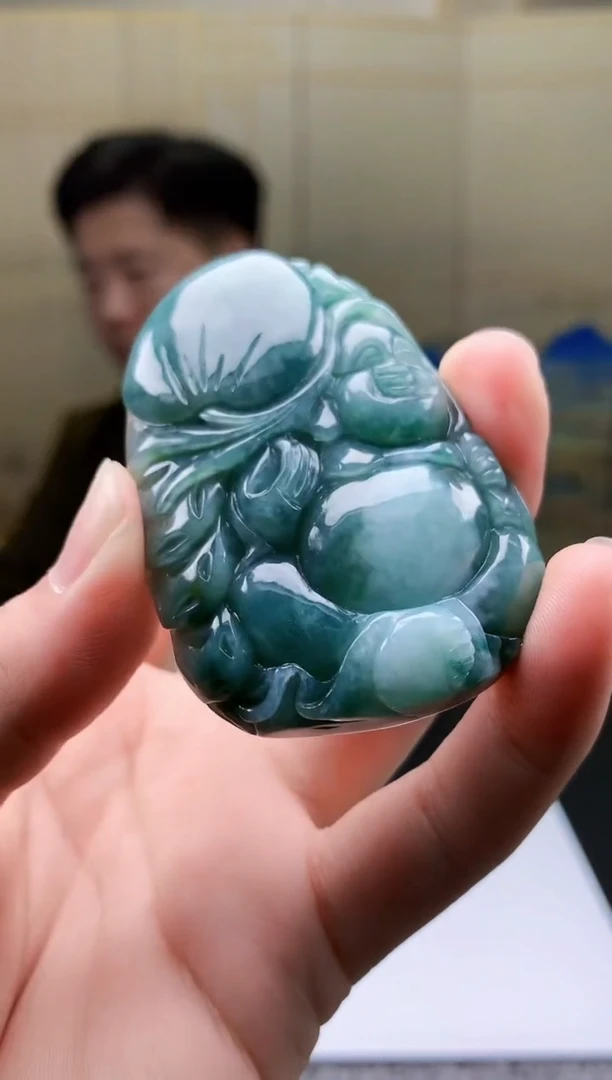 【闪购商品】定制翡翠未镶嵌4917bb-毛货挂件43