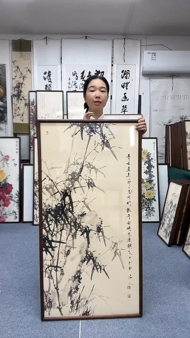 国画62*122实木画框京东包邮手绘