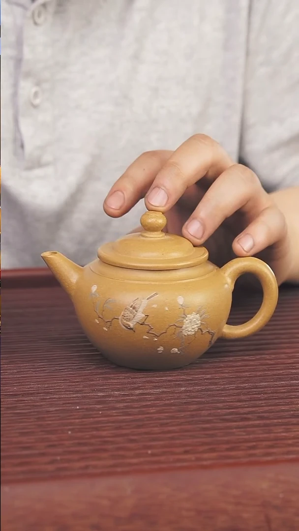 茶壶紫砂150cc顾氏手工紫砂