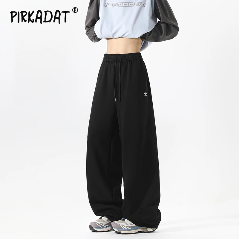 Pirkadat/皮尔卡秋季新款弯刀裤男款高街宽松百搭宽松阔腿休闲裤