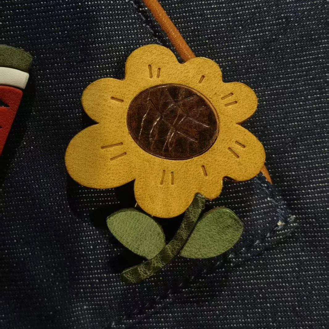 可皮手工皮具可爱胸针