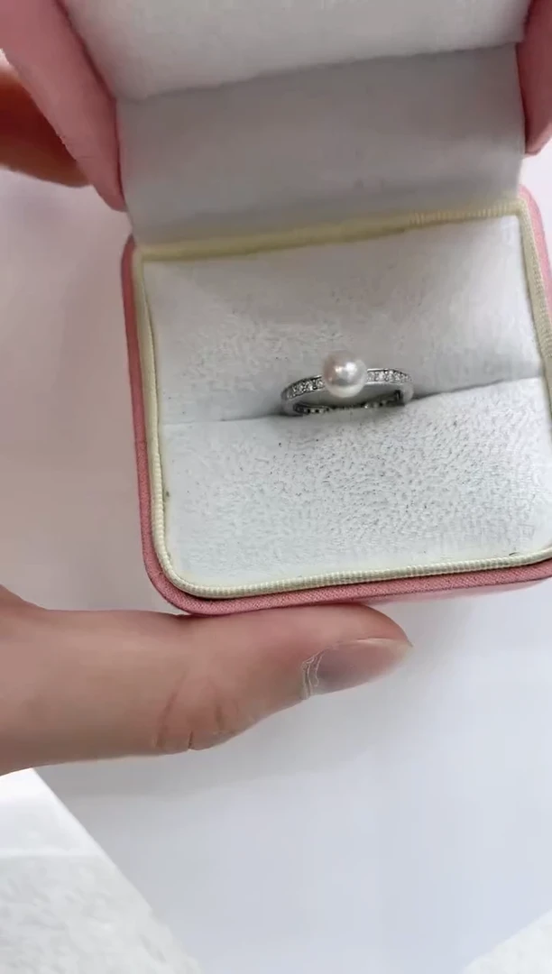 【闪购商品】海水珍珠戒指银S925镶嵌海水珍珠戒指