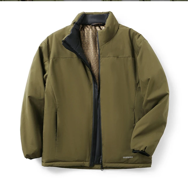 讯精冬季男士保暖防风防泼水立领夹克棉服FK08