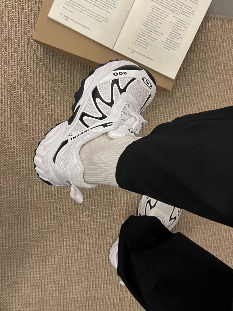 网面阿甘鞋女2025夏季新款芒果鞋透厚底舒适百搭休闲运动鞋潮6111