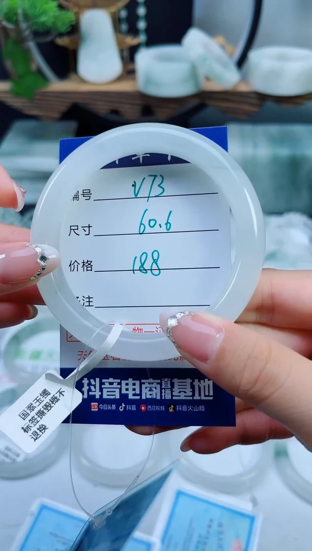 未镶嵌手镯石英质玉（天山翠）73