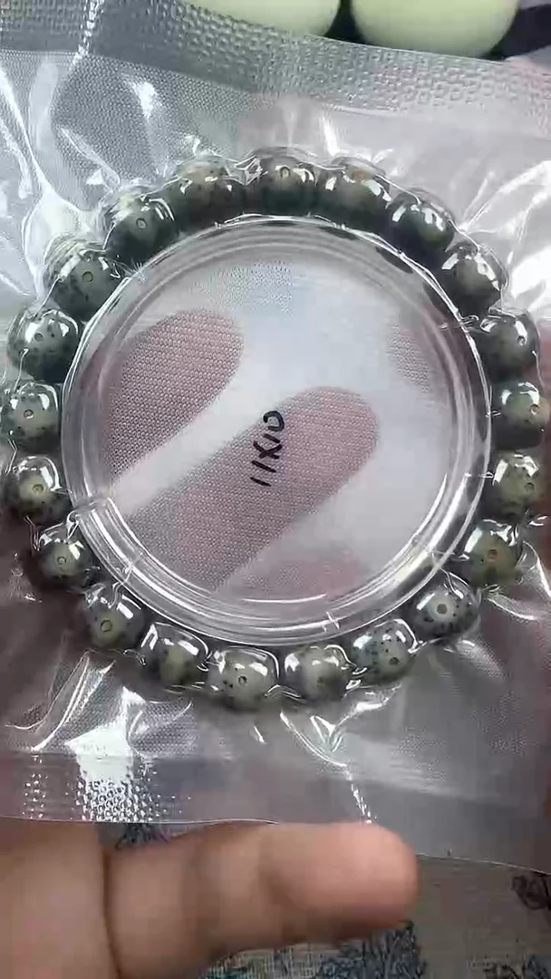 手串星月菩提34石玉料糯冰单圈11×10高透精工福利