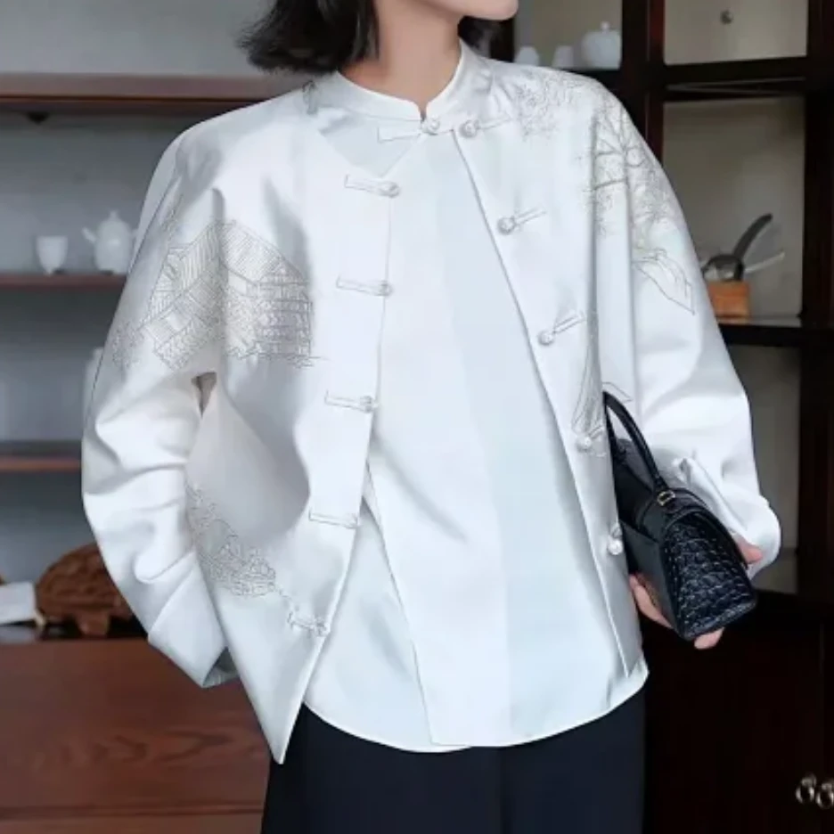 【刘家】新中式民生图盘金绣国风盘扣对襟外套