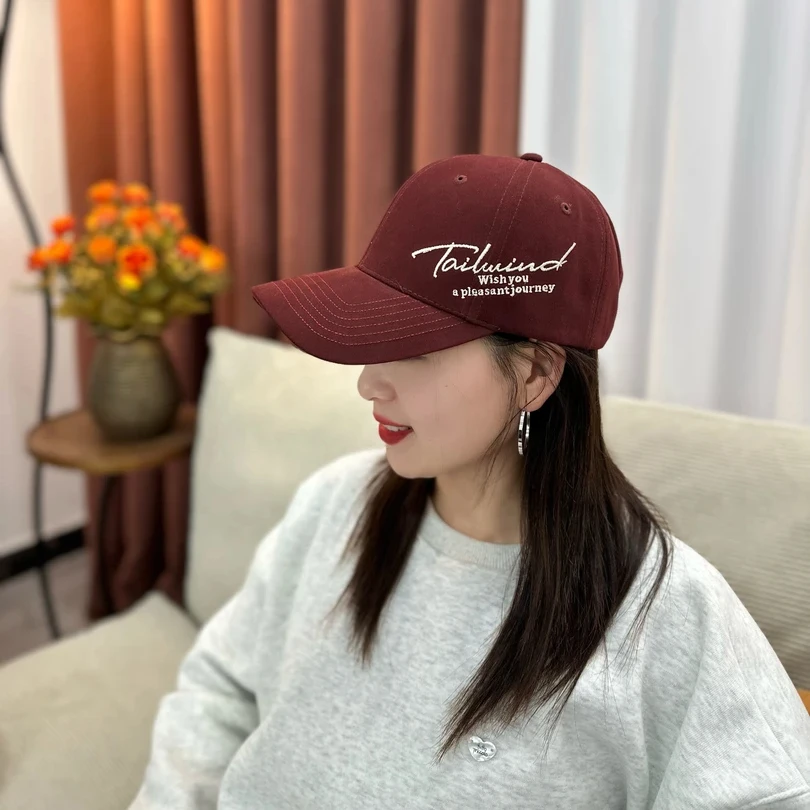 2025春季新款斜标To字母帽子韩版刺绣网红时尚显脸小硬顶棒球帽潮