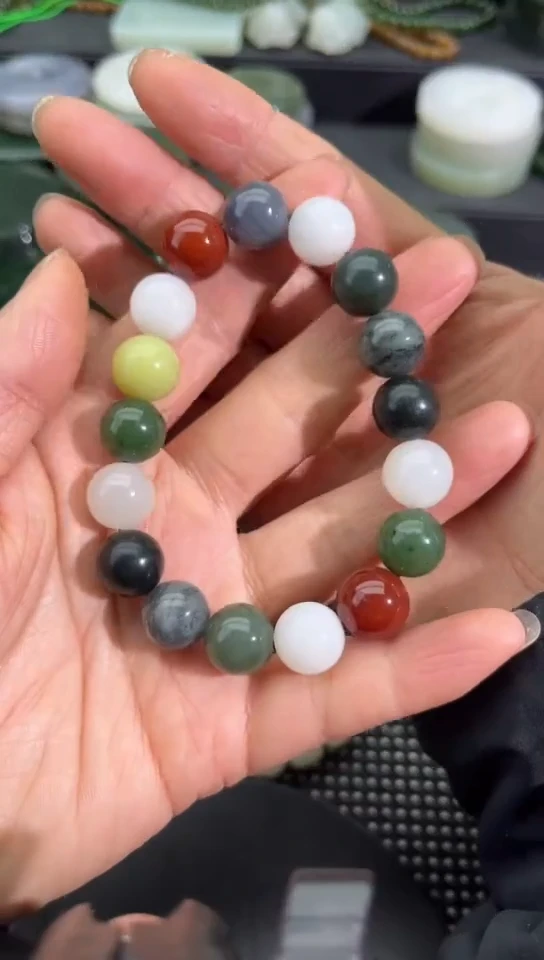 未镶嵌和田玉珠宝半成品手串