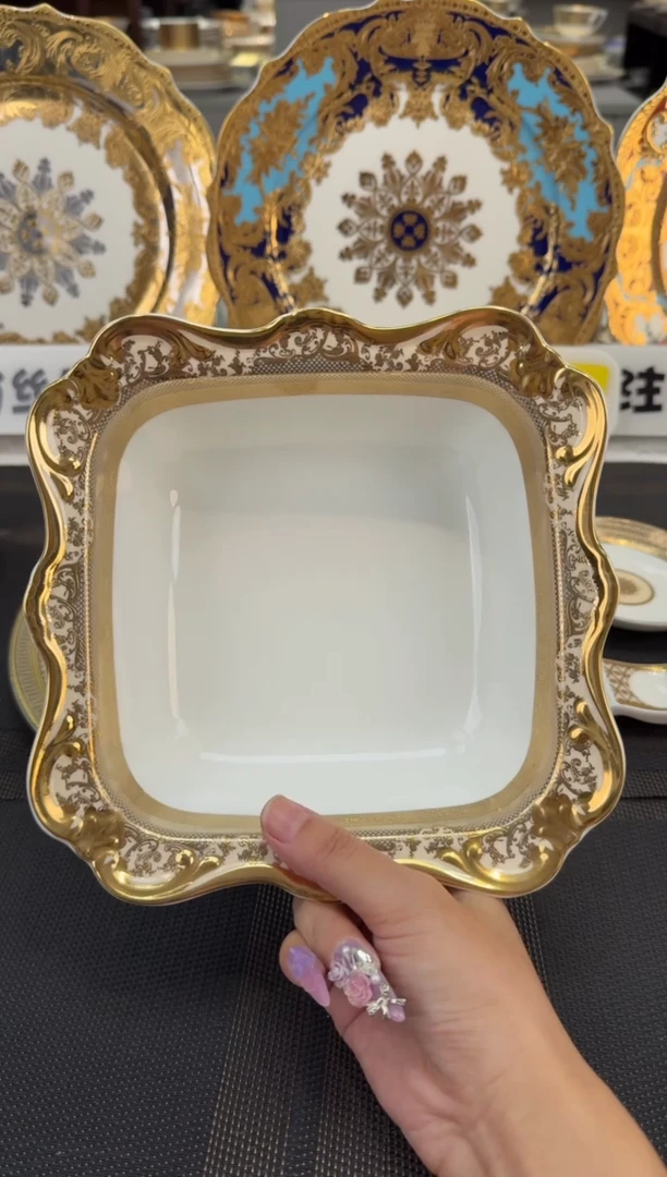 瓷片7英寸方深盘 客户标