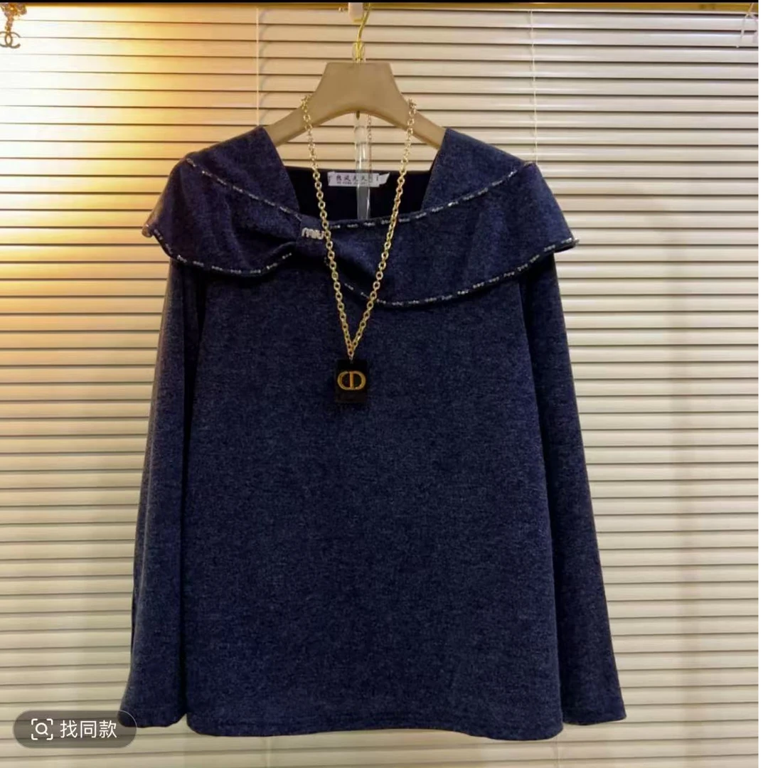 欧货时尚洋气减龄显瘦打底衫9300