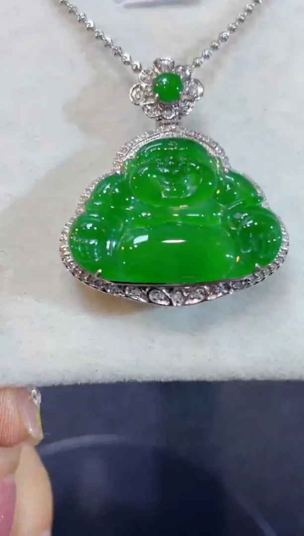 吊坠(不含链)18K金镶嵌翡翠团购8