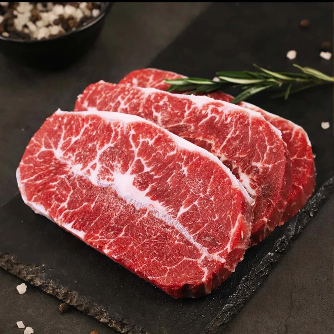 原切牛排进口谷饲安格斯板腱牛肉寿烤肉奶香十足牡蛎肉1.8cm