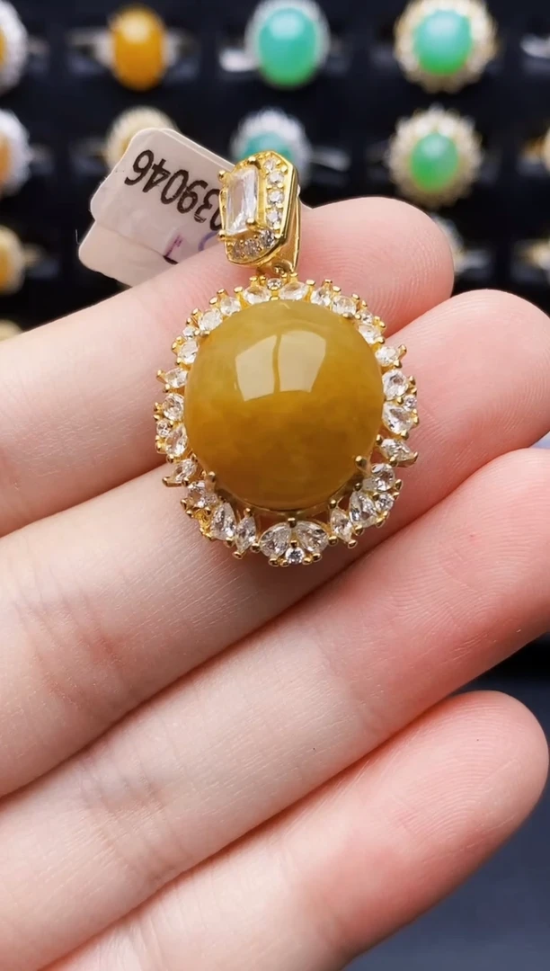 银S925镶嵌戒指翡翠3143