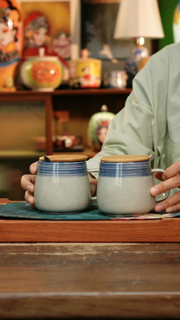 杯景德镇纯手工釉下彩精品茶具水杯