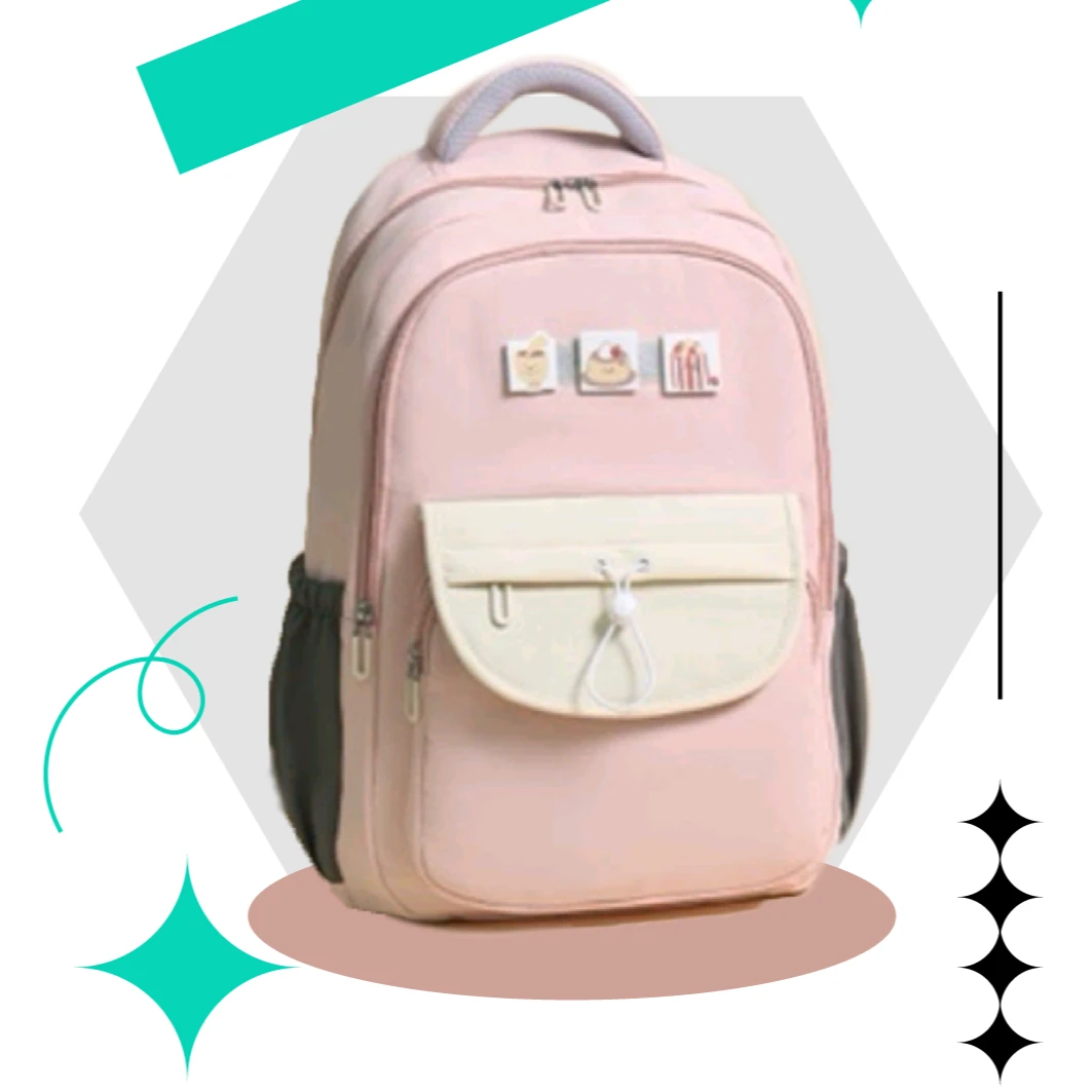 男防水多口袋工装风纯色书包韩版学院轻便时尚双肩背