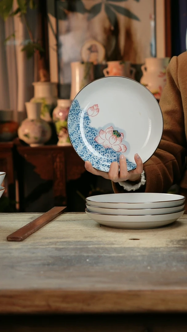 【闪购商品】瓷片景德镇纯手工釉下彩精品餐具