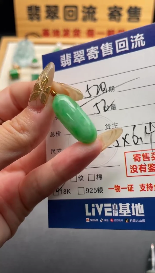 颈饰18K金镶嵌翡翠10146807
