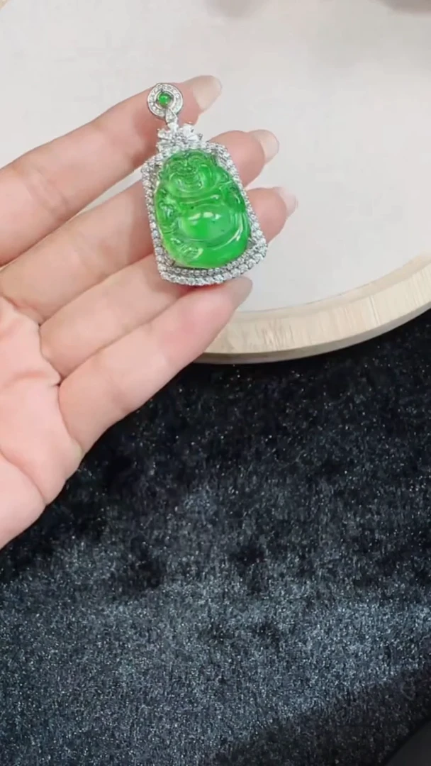 定制翡翠未镶嵌翡翠吊坠148