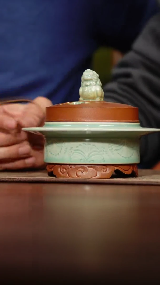 【闪购商品】55-1祥云狻猊熏香（半刀泥）