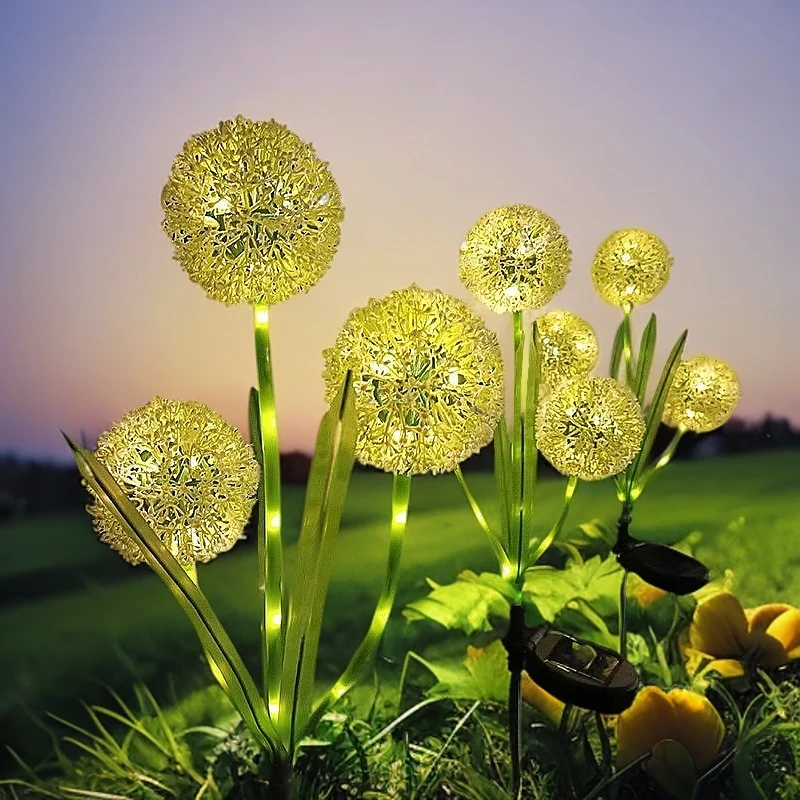 8小时1M2简约现代景观庭院灯饰公园串灯防水太阳能草坪藤球灯景观