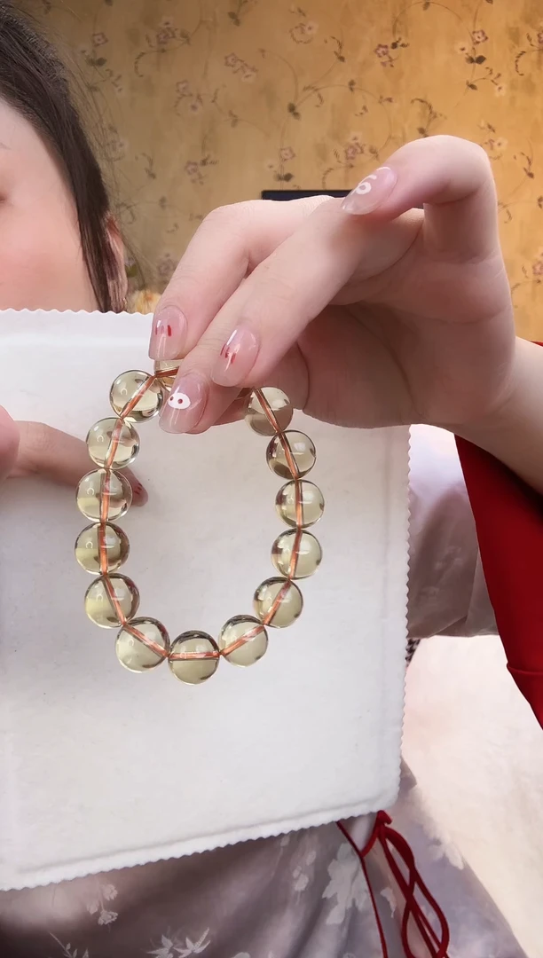 【闪购商品】水晶手串未镶嵌黄水晶手串约14M