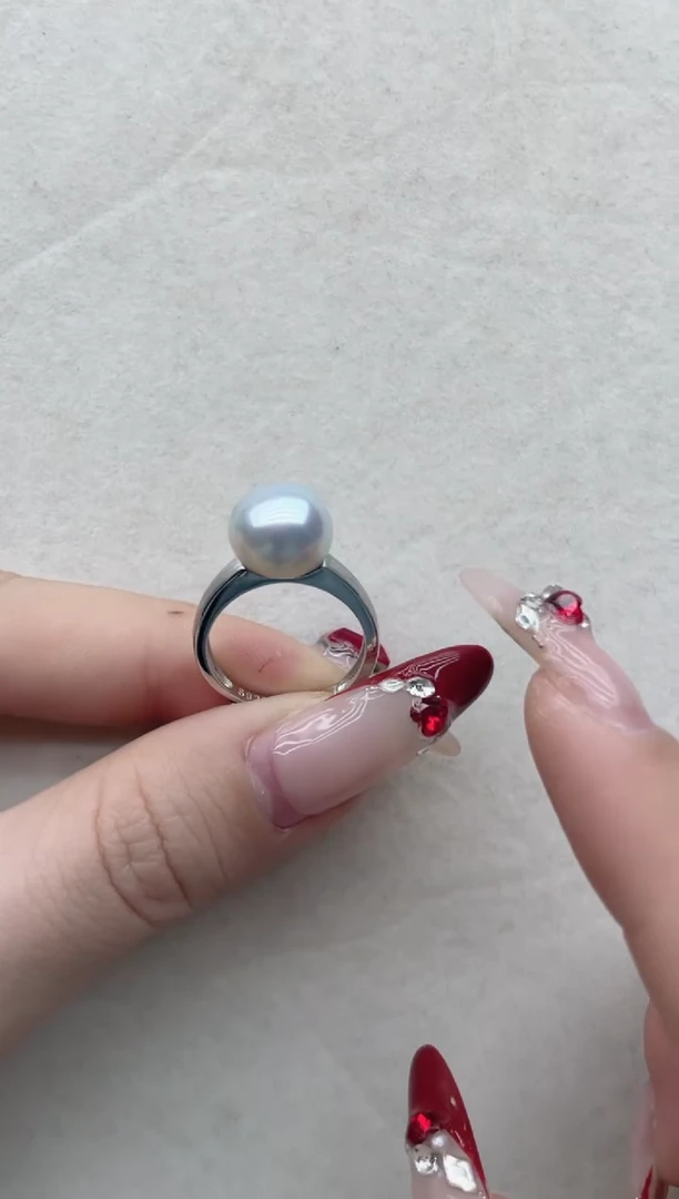 【闪购商品】海水珍珠戒指银S925镶嵌A35