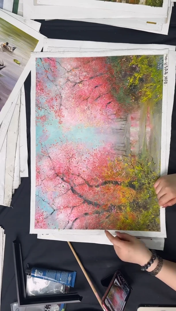 油画【原创·保真·带证书】朝鲜画家纯手绘油画--顺丰包邮--