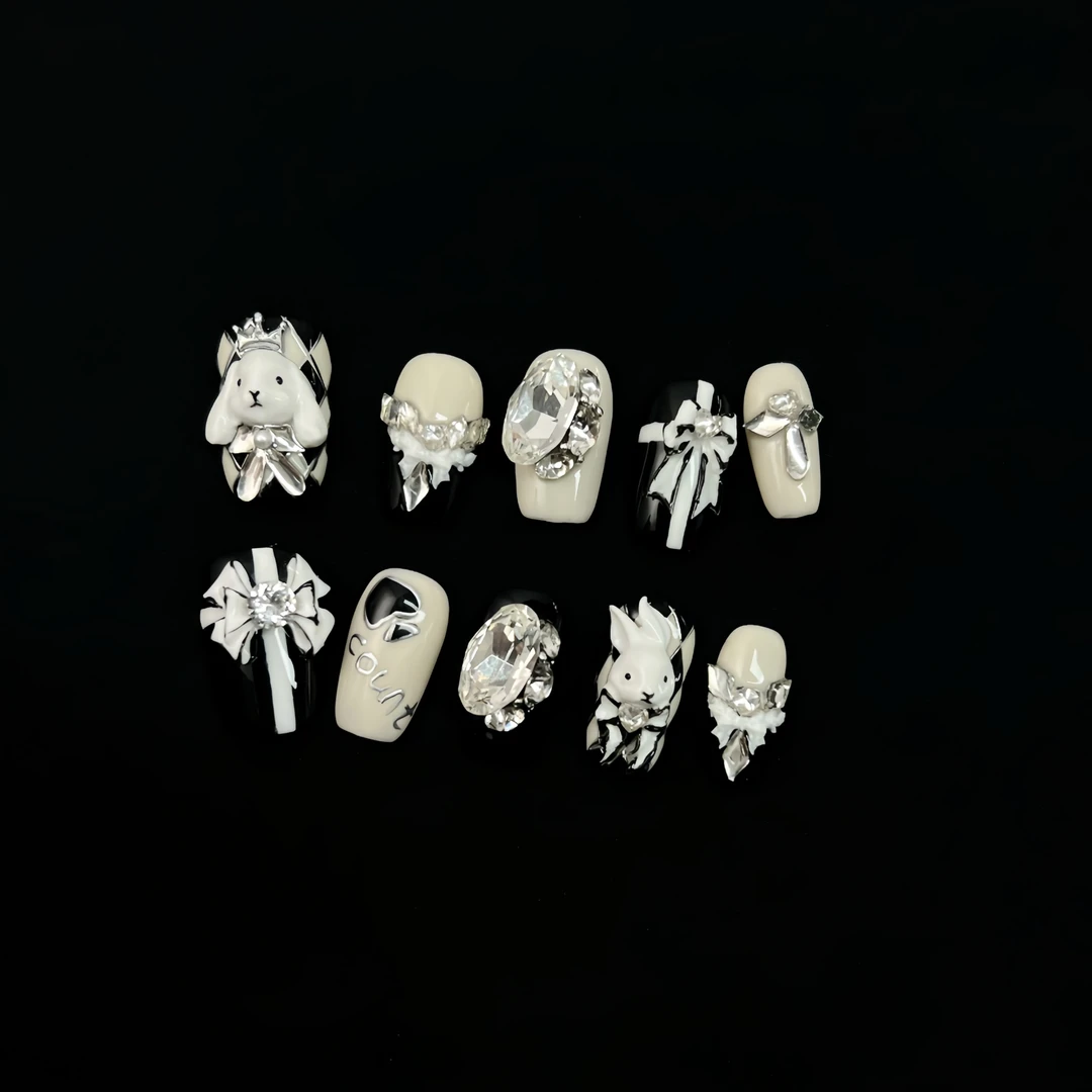 SaSaNail『兔的第七章』气质显白女神ins风高定个性原创款穿戴甲