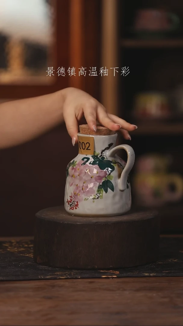陶瓷景德镇高温釉下手绘陶瓷002
